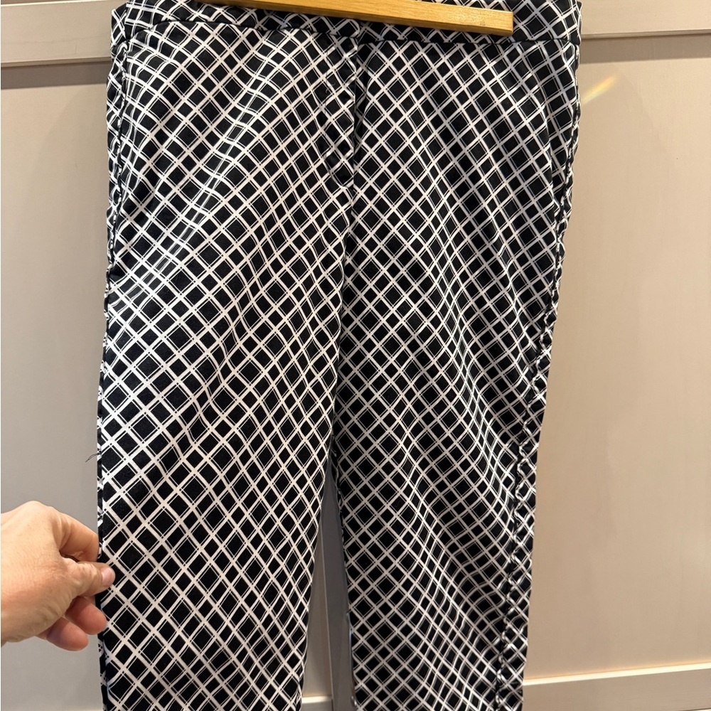 Jones New York Black and White Checkered ankle pants